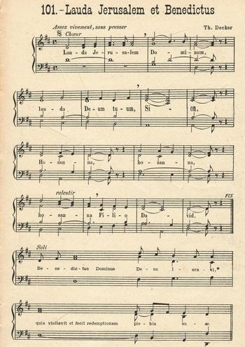 Lauda Jerusalem et benedictus Partition gratuite